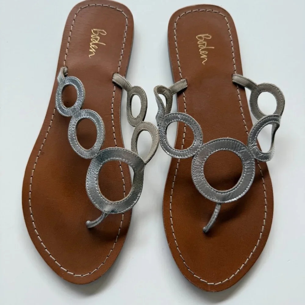 Boden Silver Sandals - size 40 - Picture 2 of 4